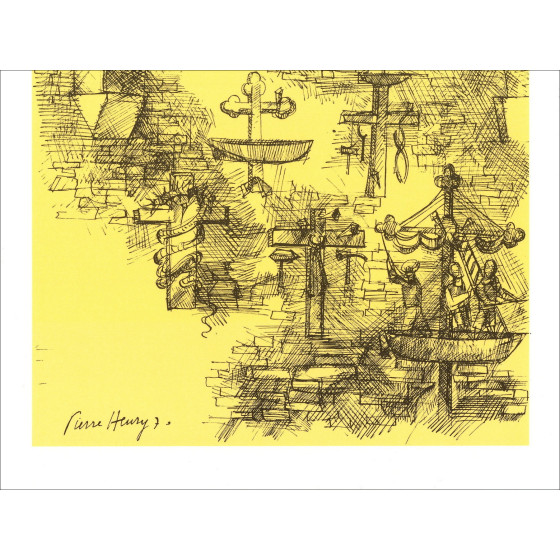 Pierre-Henry, Composition circa 1971, original lithograph