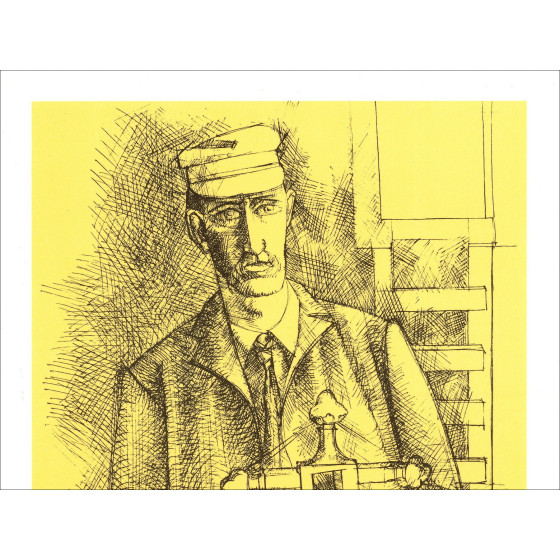 Pierre-Henry, Man en boot circa 1971, lithografie