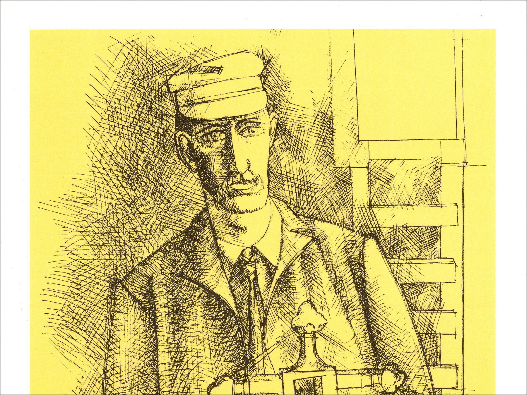 Pierre-Henry, Mann und Boot um 1971, Lithografie