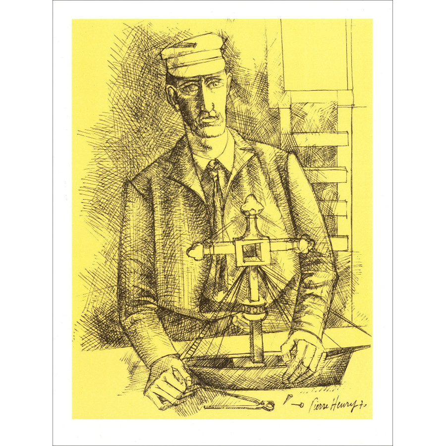 Pierre-Henry, Mann und Boot um 1971, Lithografie