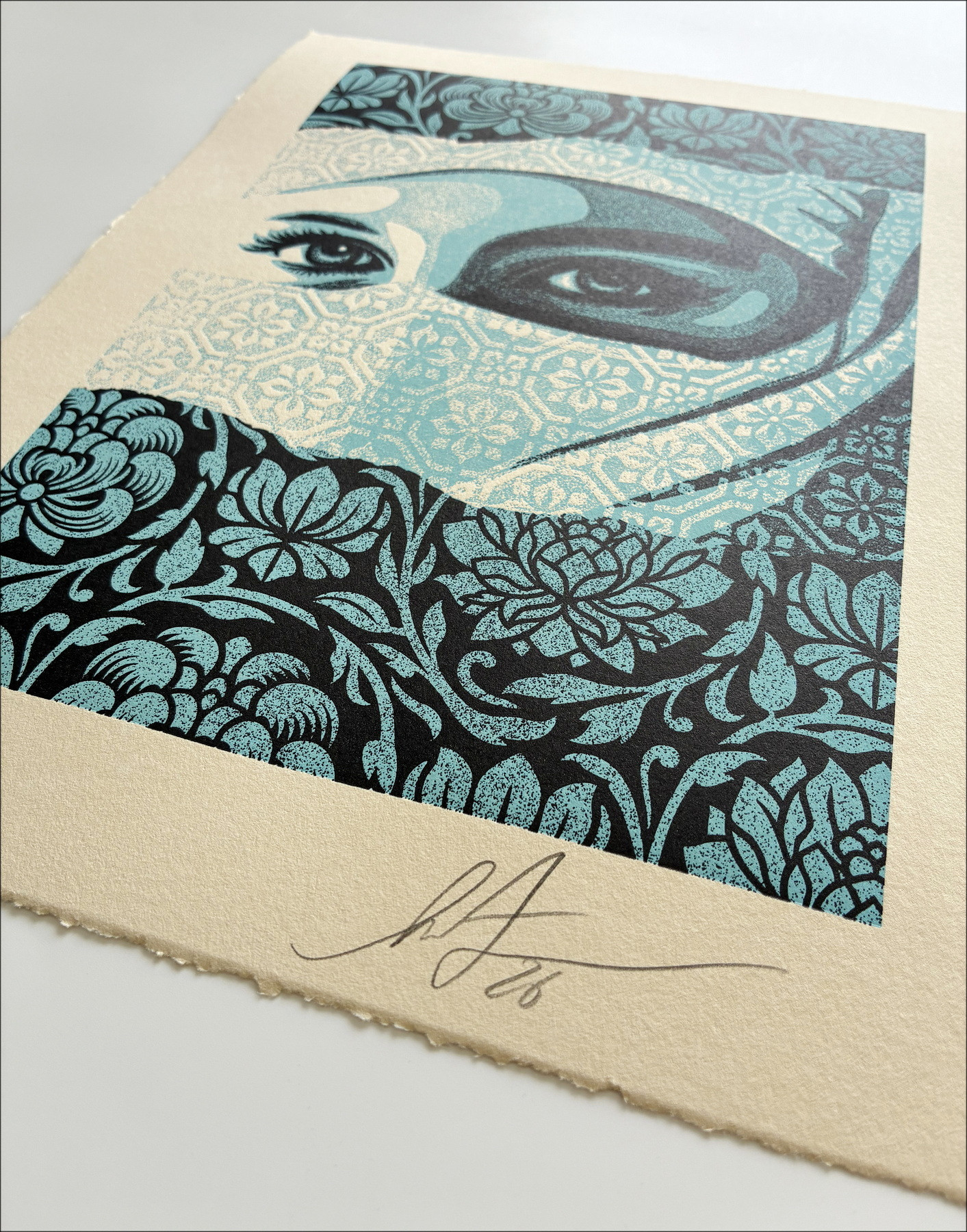Shepard Fairey, Not a Terrorist 2026, letterpress screen print