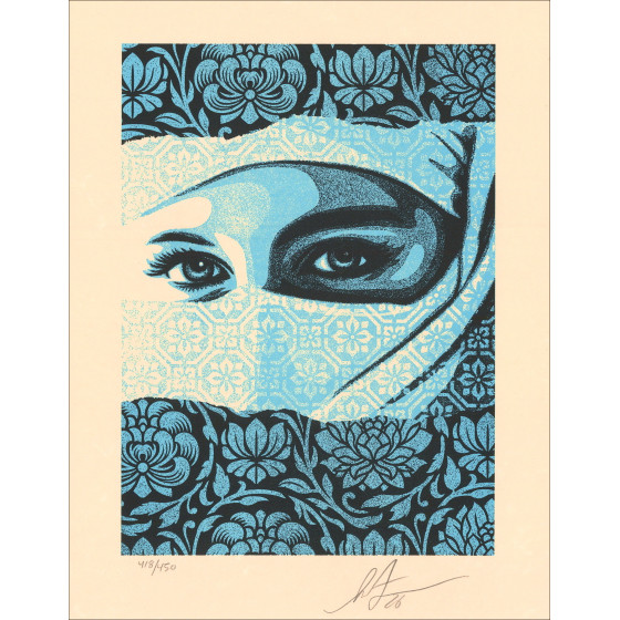 Shepard Fairey, Not a Terrorist 2026, letterpress screen print