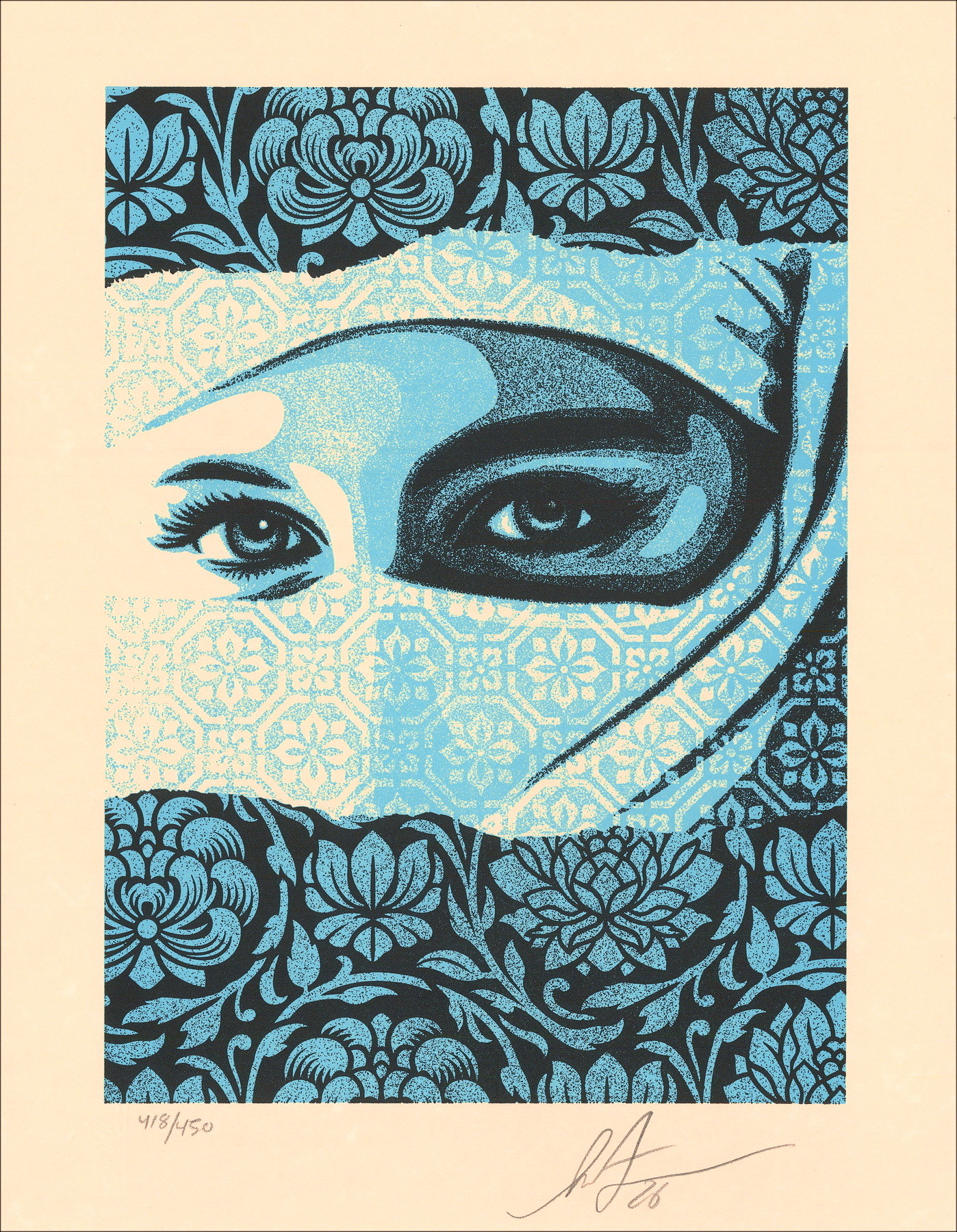 Shepard Fairey, Not a Terrorist 2026, sérigraphie letterpress