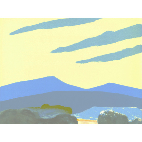 Roger Mühl, Provence Goldstrahl circa 1986, Lithographie