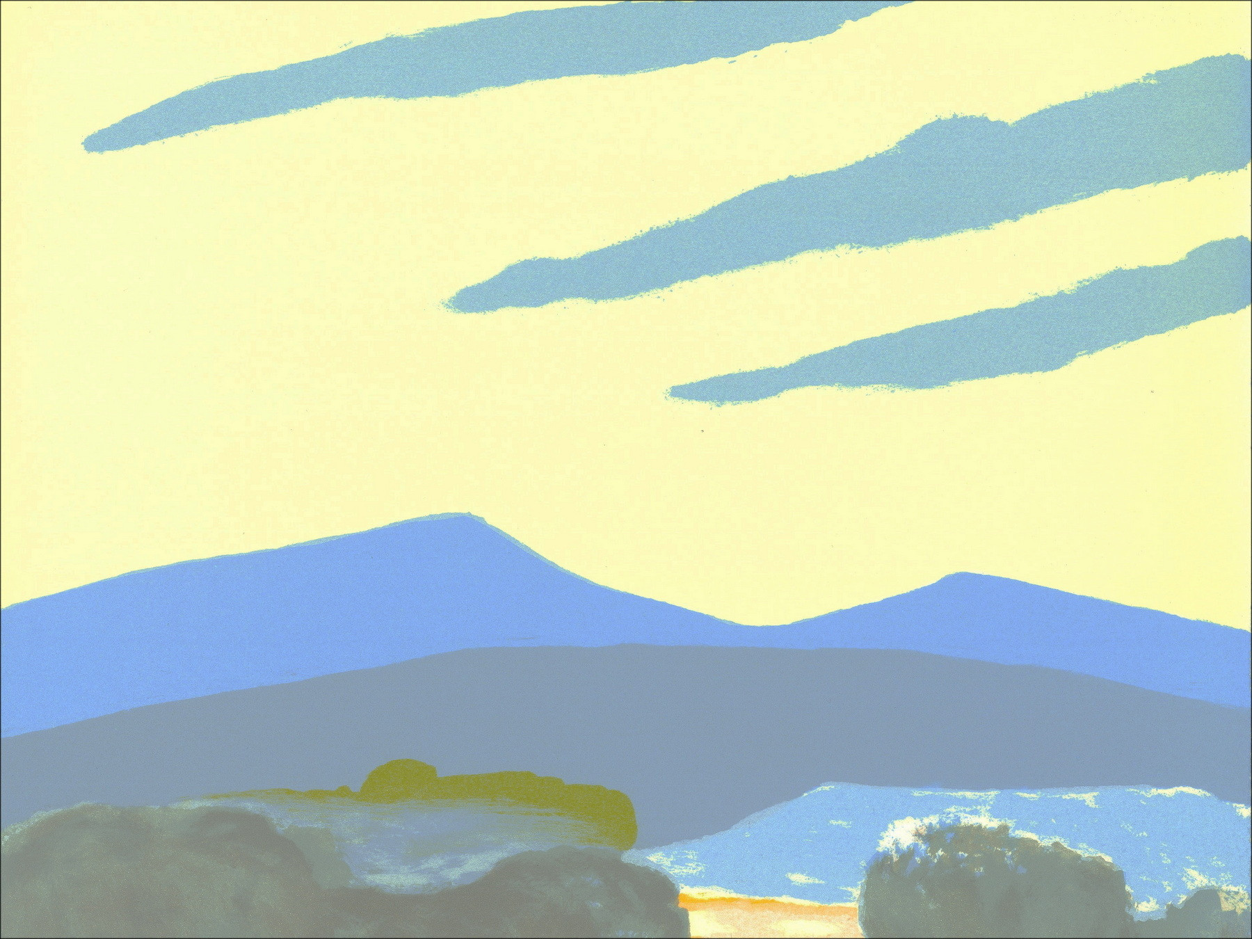Roger Mühl, Golden Rayon of Provence circa 1986, lithograph