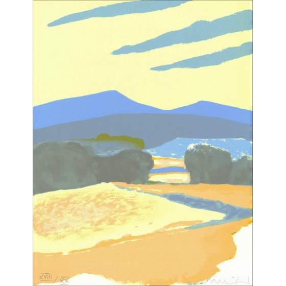 Roger Mühl, Provence rayon doré circa 1986, lithographie