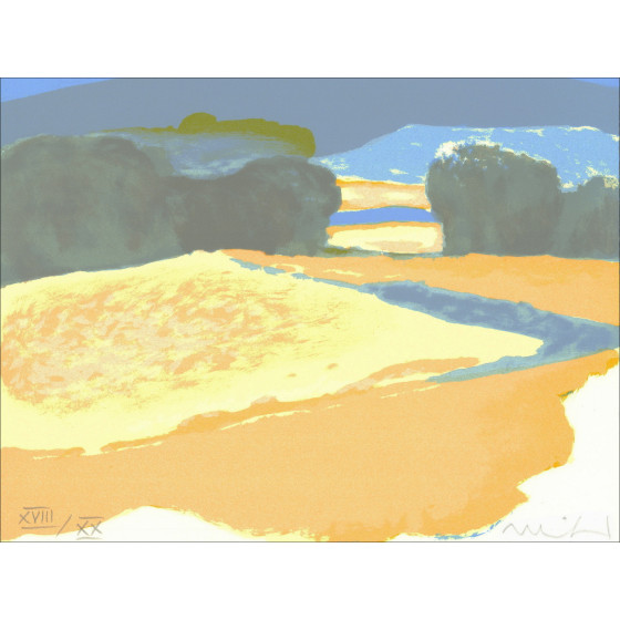 Roger Mühl, Provenza raggio dorato circa 1986, litografia