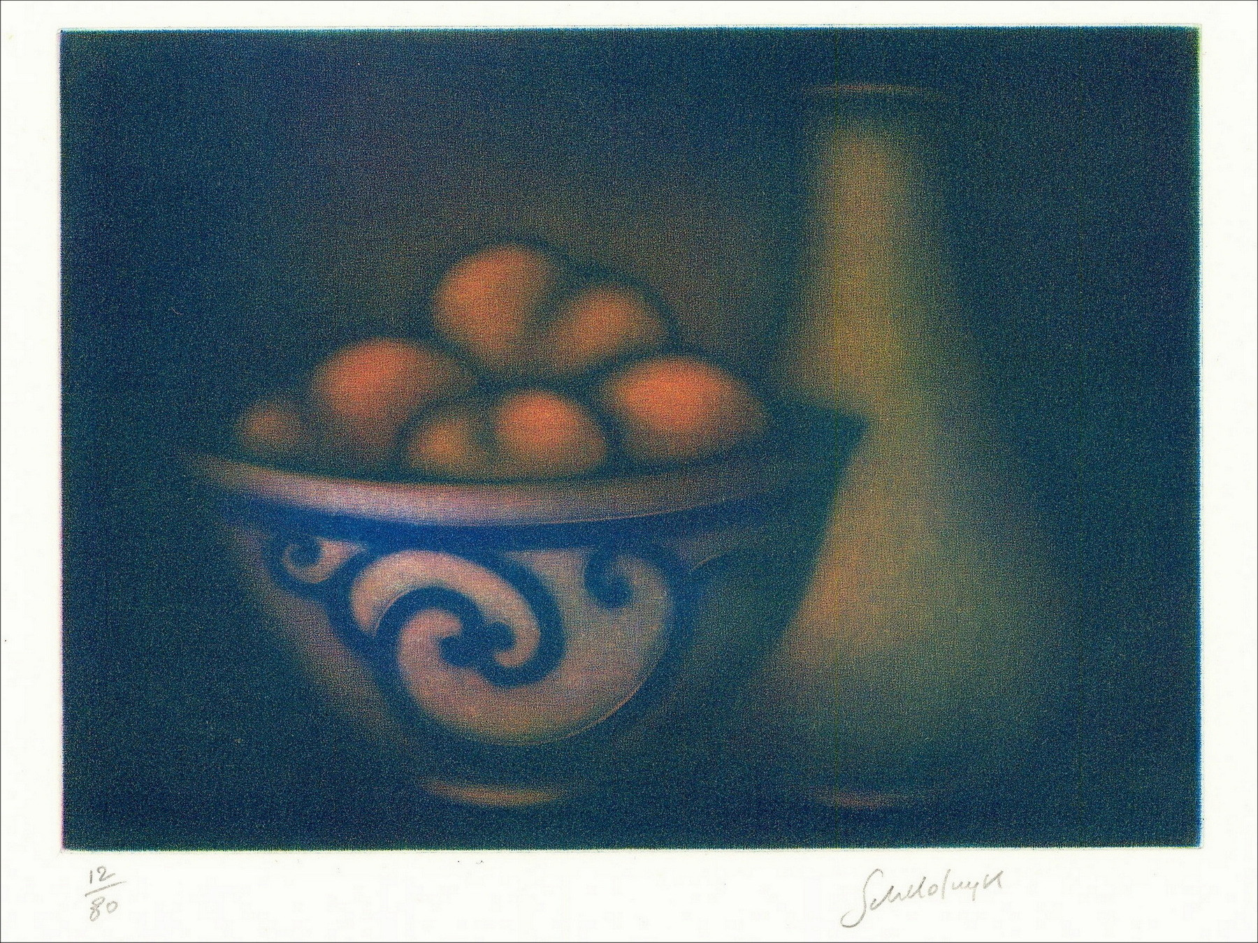 Laurent Schkolnyk, Bodegón de frutas, grabado original