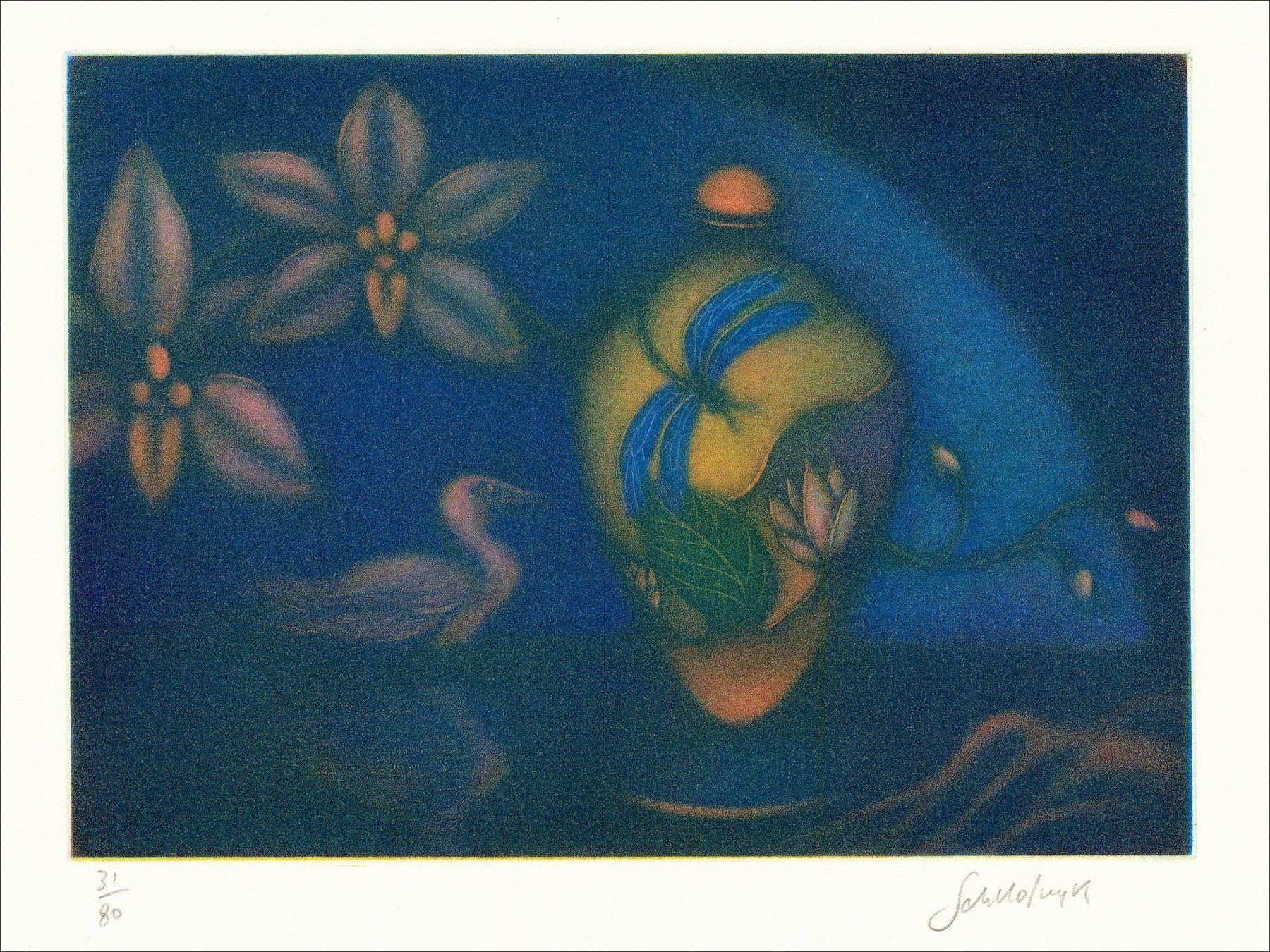 Laurent Schkolnyk, Fauna e vaso, incisione originale