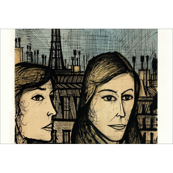 Bernard Buffet Les Parisiennes 1958 litografía firmada y numerada