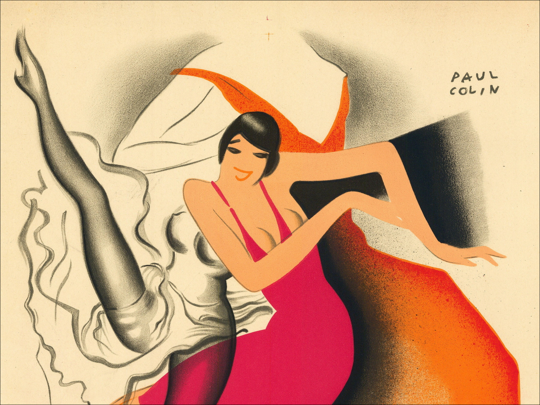 Paul COLIN  - Lithographie "TABARIN" 1928, 59x39cm - Edition originale