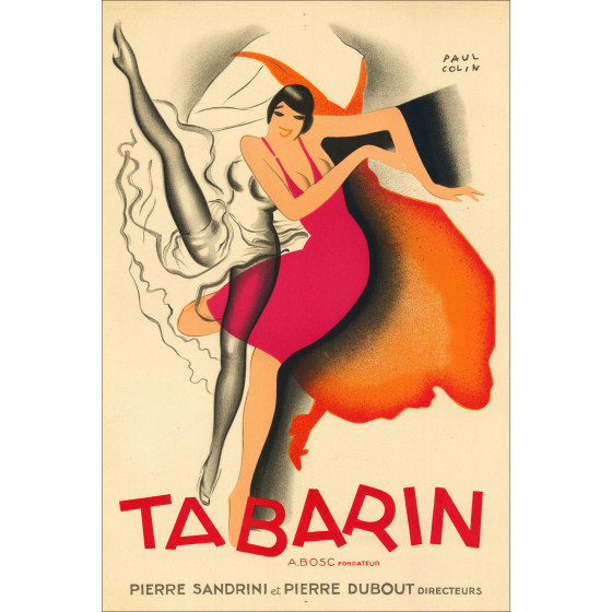 Paul COLIN - Lithograph "TABARIN" 1928, 59x39cm - Original edition