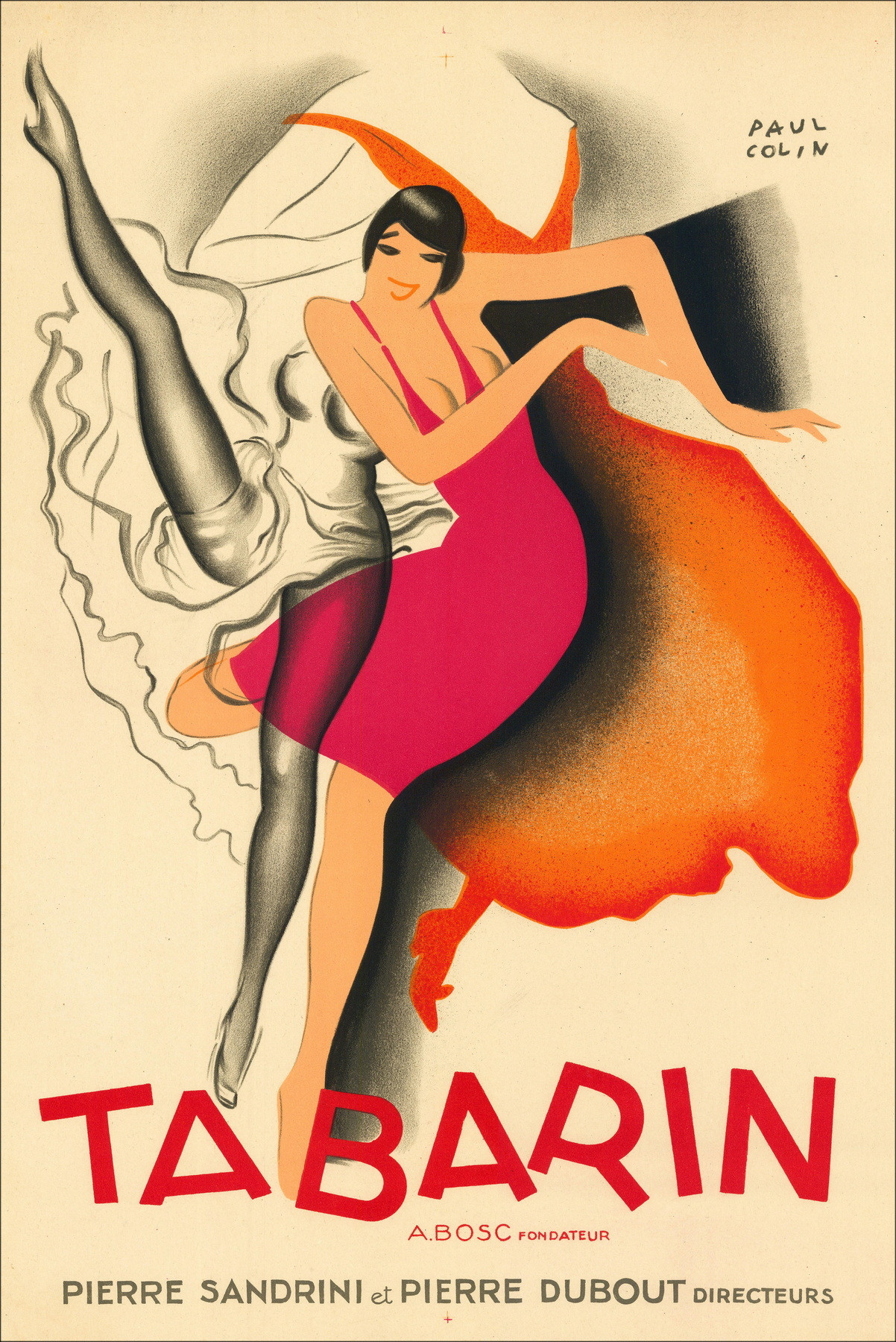 Paul COLIN - Lithograph "TABARIN" 1928, 59x39cm - Original edition