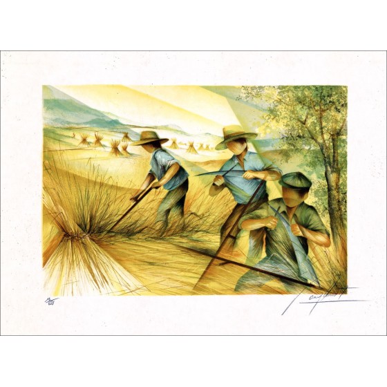 Kaufen Sie die Lithographie Raymond Huhn die vier Jahreszeiten 07 von 1980