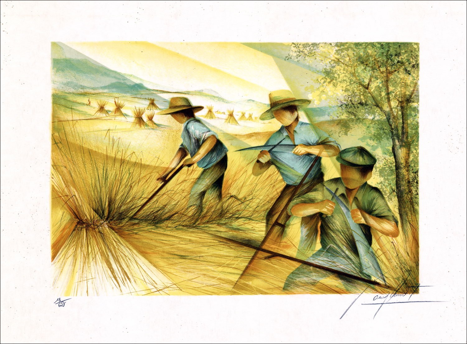 Acquisto Litografia Raymond POULET Le Quattro Stagioni 07 del 1980