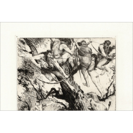 Émile Friant, Los ancestros 1909, aguafuerte firmada