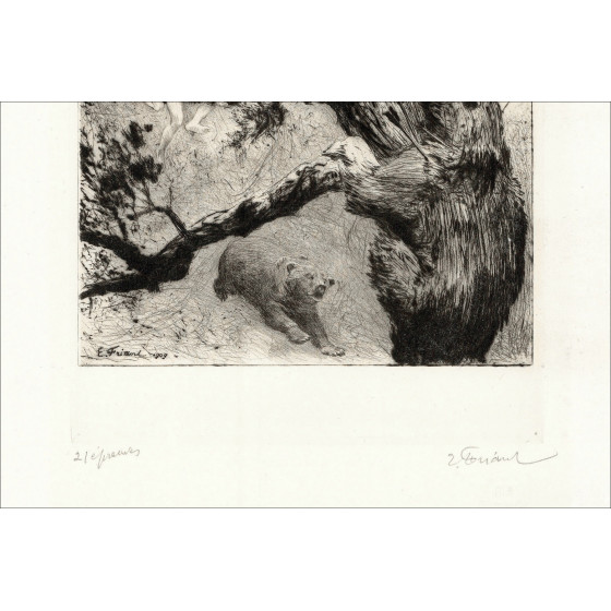 Émile Friant, Los ancestros 1909, aguafuerte firmada