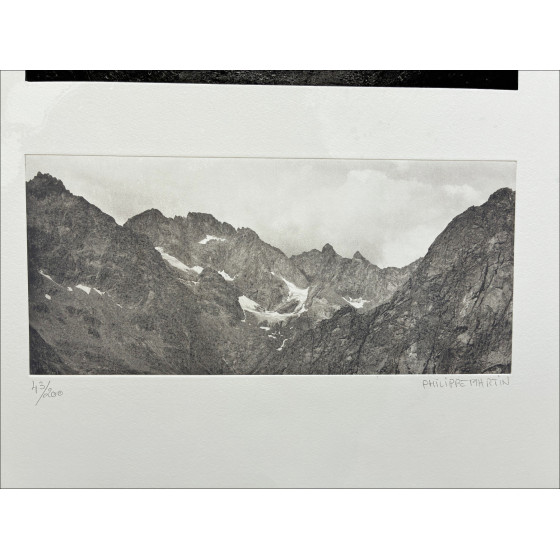 Philippe Martin, Paesaggio, incisione originale firmata