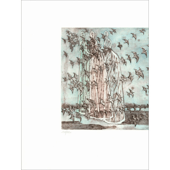 Lars Bo, Dames de lumières, gravure originale signée