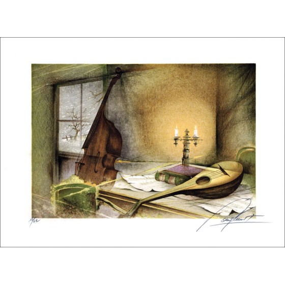 Kaufen Sie Raymond Hühnchenlithographie Die vier Jahreszeiten 09 1980