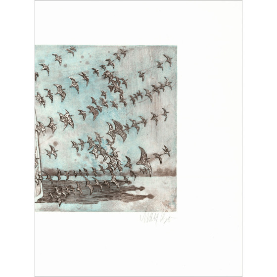 Lars Bo, Ladies of Light, original signed engraving