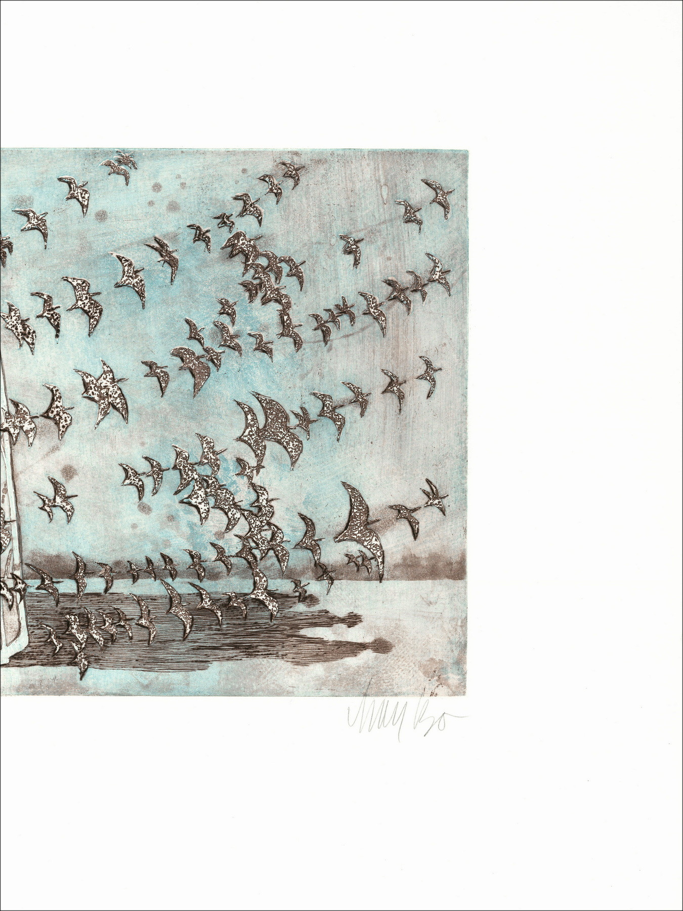 Lars Bo, Ladies of Light, original signed engraving