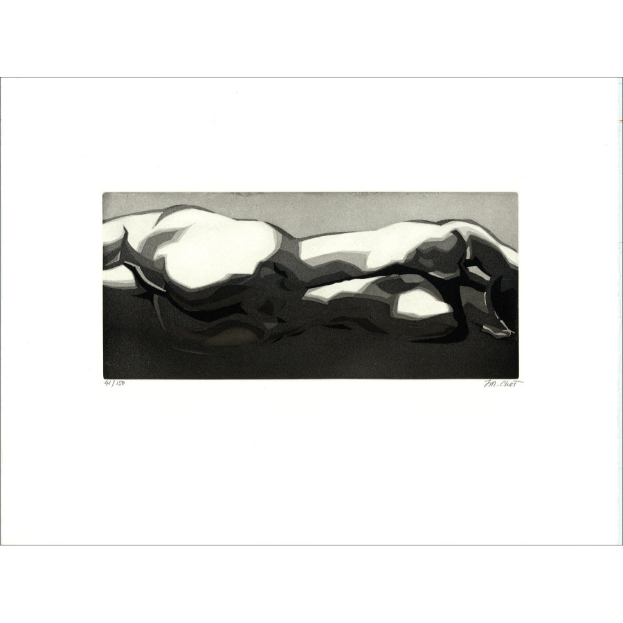 Maurice Chot-Plassot, Paesaggio, incisione originale