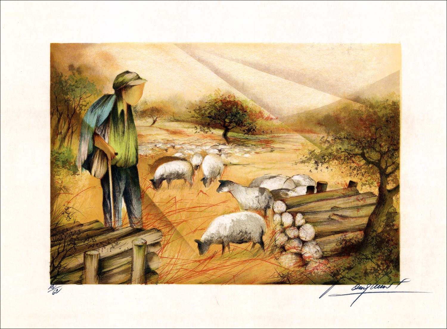 Raymond Huhn kaufen Die vier Jahreszeiten 10 Lithographie 1980