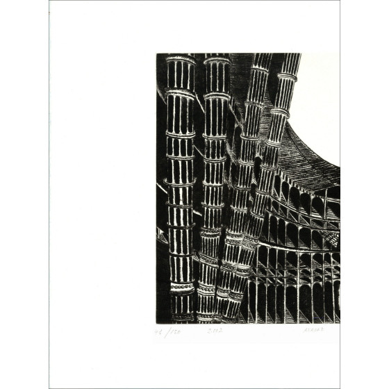 CSECH Hélène - Incisione originale "Aurore" 49x66cm - 2002