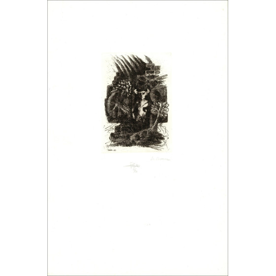 PASINO Charles Dominique - Originalgravur "Die Höhle" 49x32cm