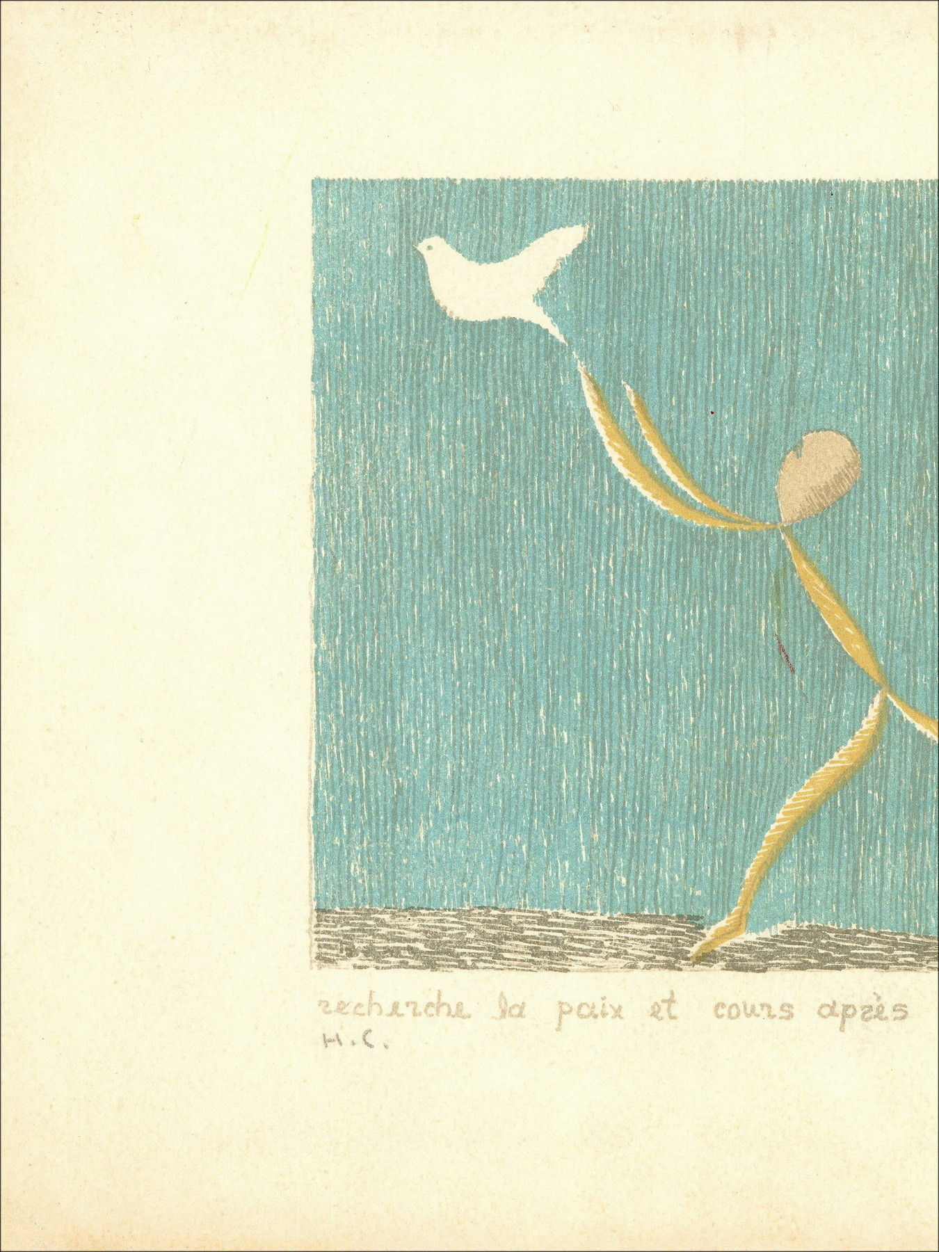 Benn, Buscando la paz 1966, litografía original