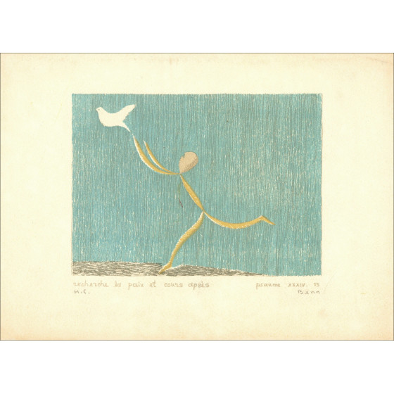 Benn, Buscando la paz 1966, litografía original