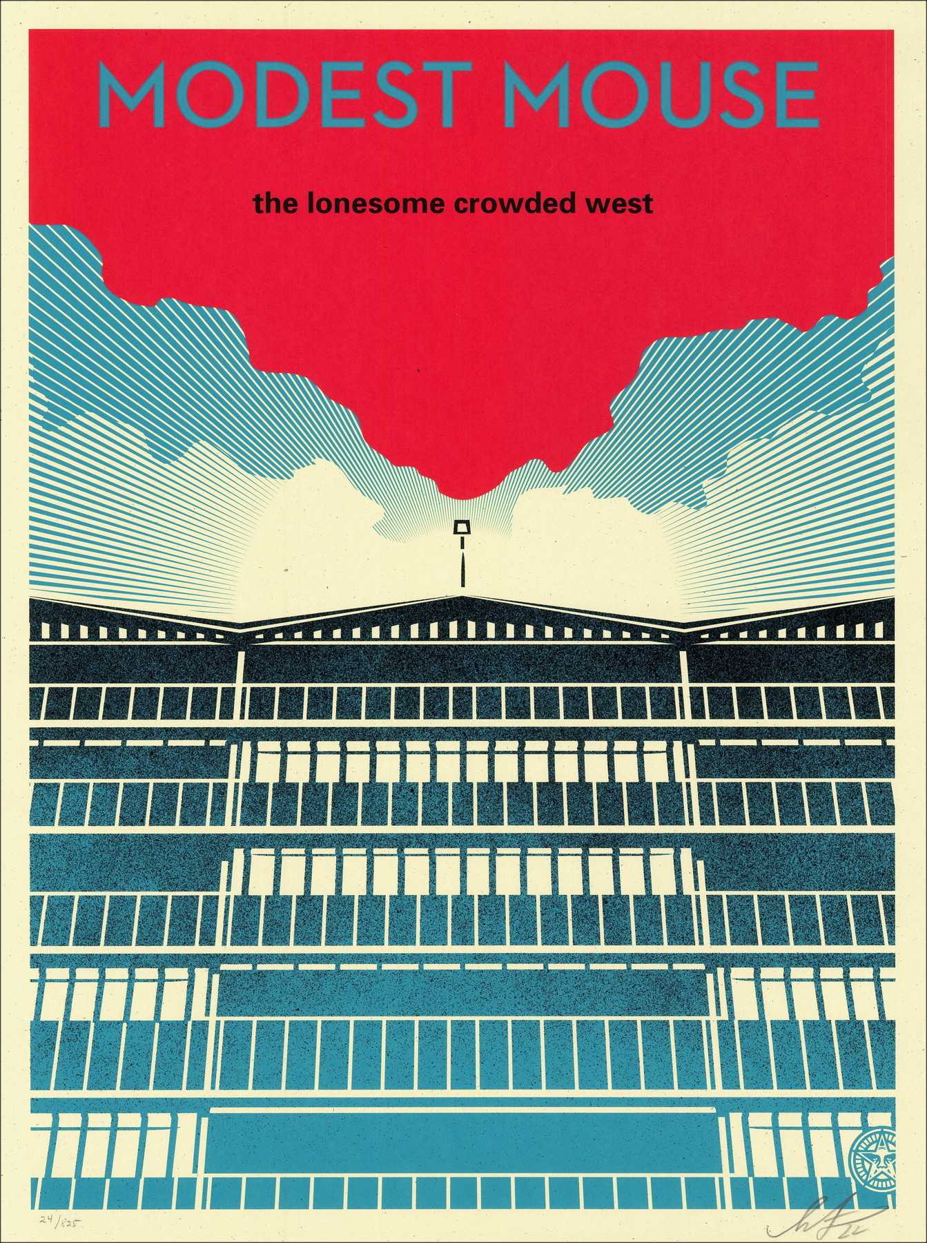 Shepard Fairey, Lonesome Crowded West 2022, Siebdruck