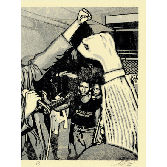 Shepard Fairey, Bad Brains Fist & Flag 2022, sérigraphie