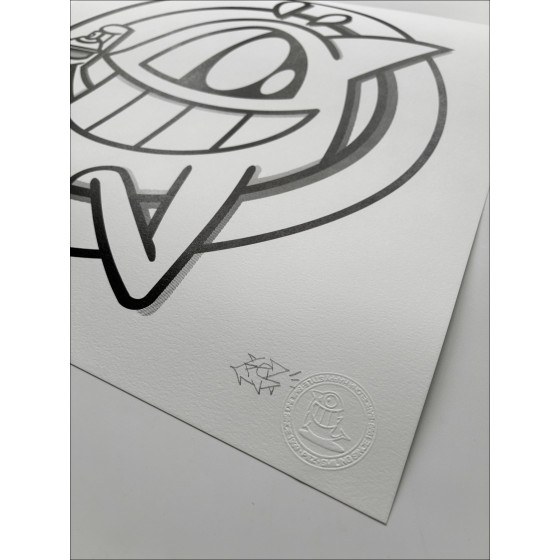 El Pez, edición en blanco y negro alrededor de 2020, serigrafía.