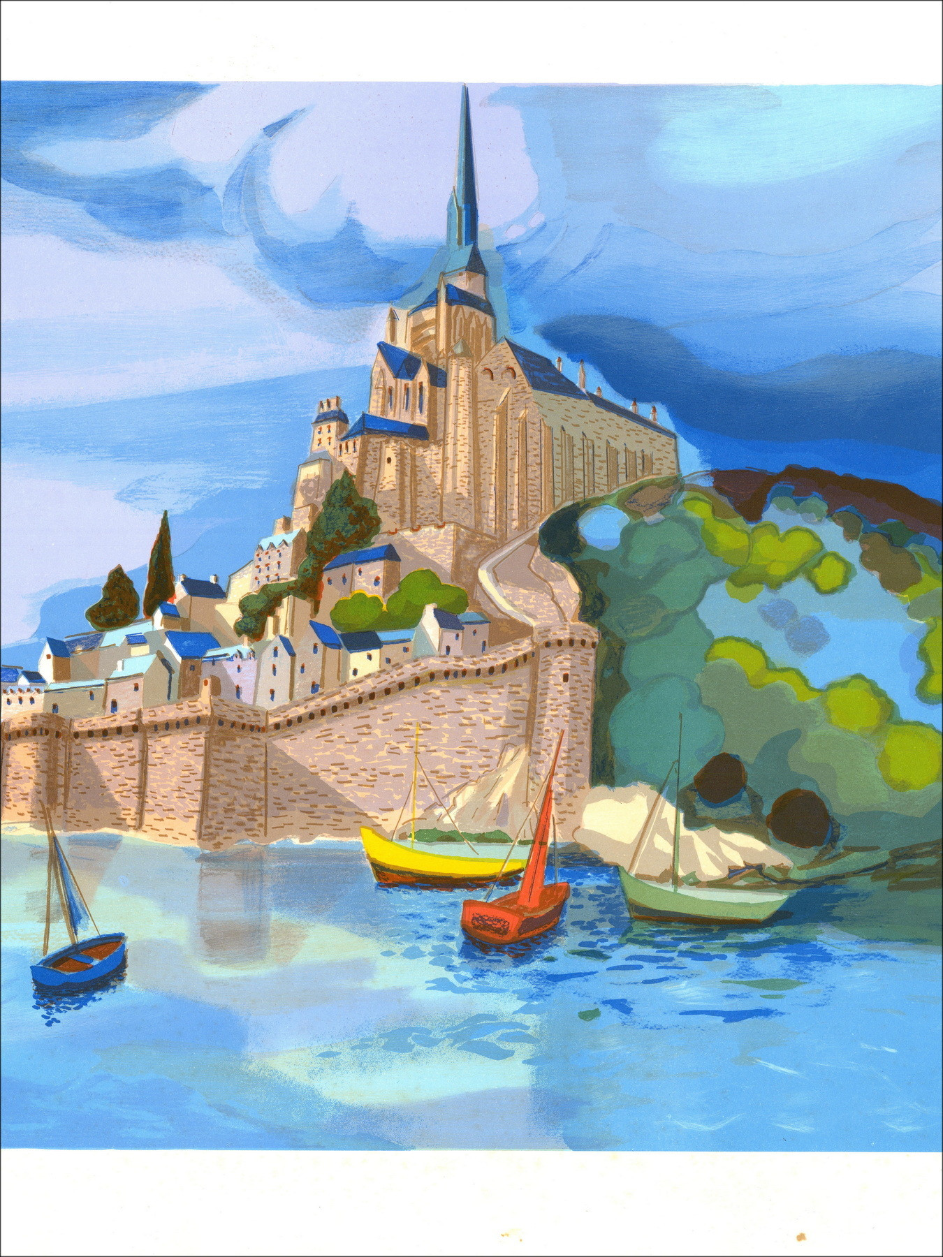 Georges Lambert, Mont Saint Michel, litografía original