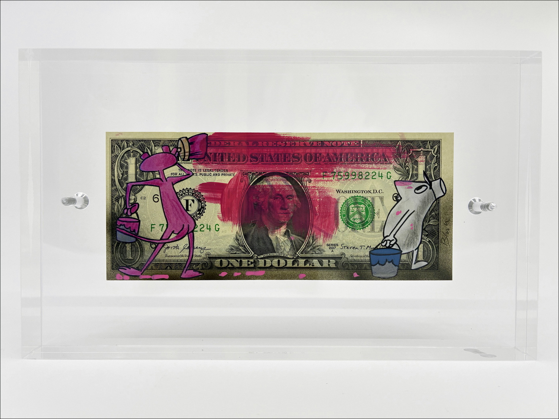 Pacifica, Rocky, disegno originale su dollaro americano