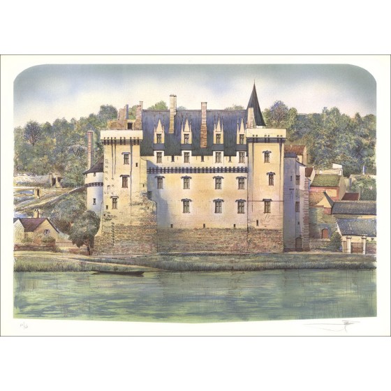 Rolf RAFFLEW 56 - Lith Origin Originele "Château de la Loire 01" 56x76cm