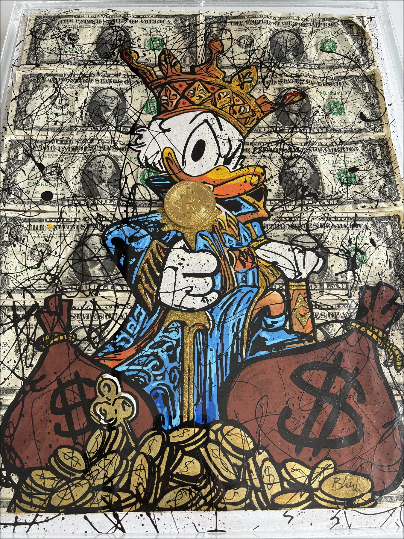 Pazblandina, Re di Bitcoin nel 2026, disegno originale