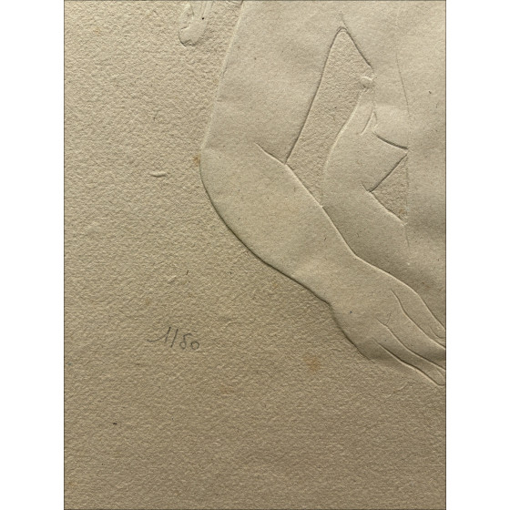 Antoniucci Volti, Liegende Frau, Original-Hochdruckgravur