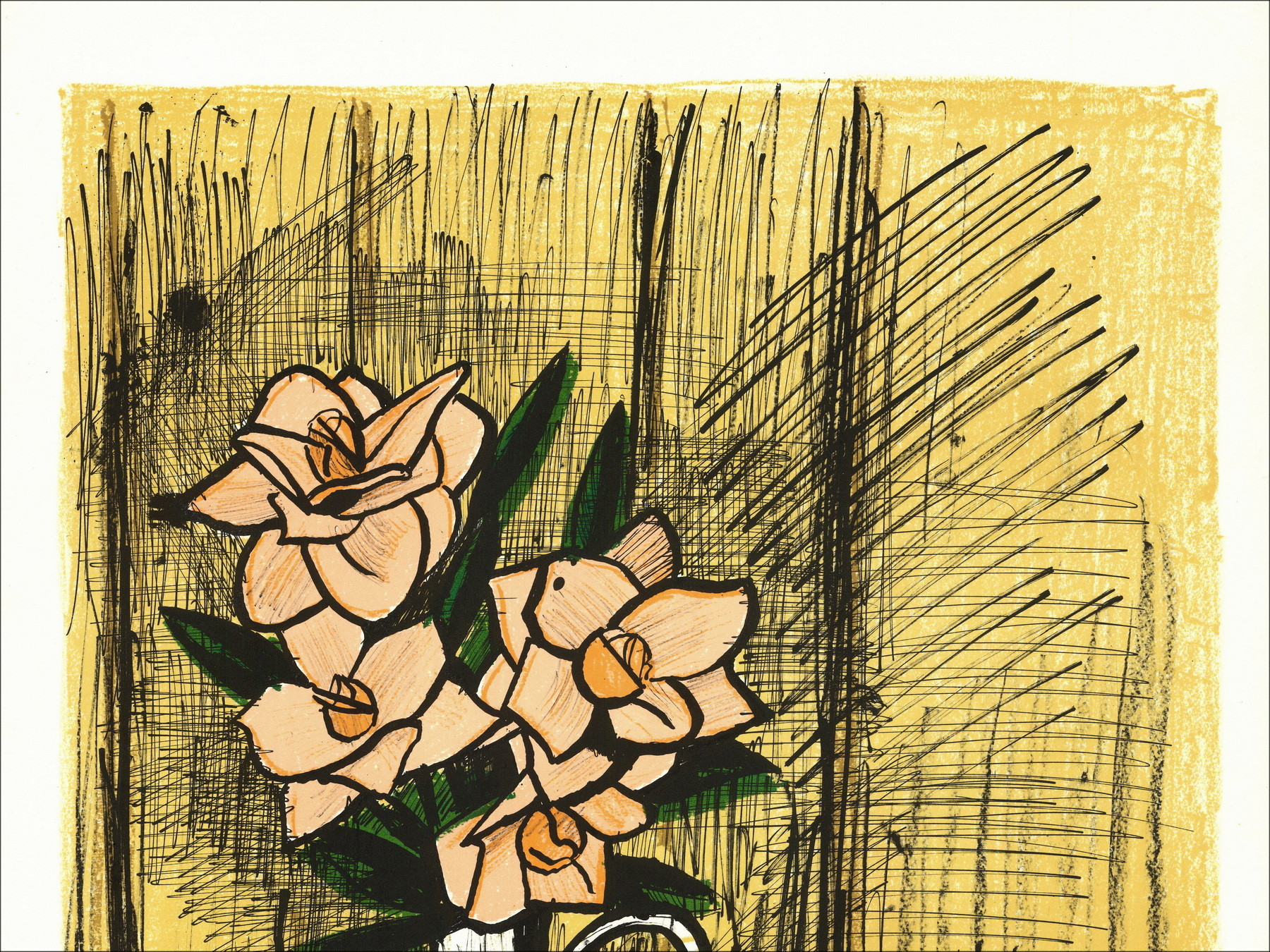 Bernard Buffet, The Camellias 1980, original lithograph