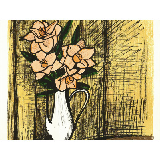 Bernard Buffet, The Camellias 1980, original lithograph