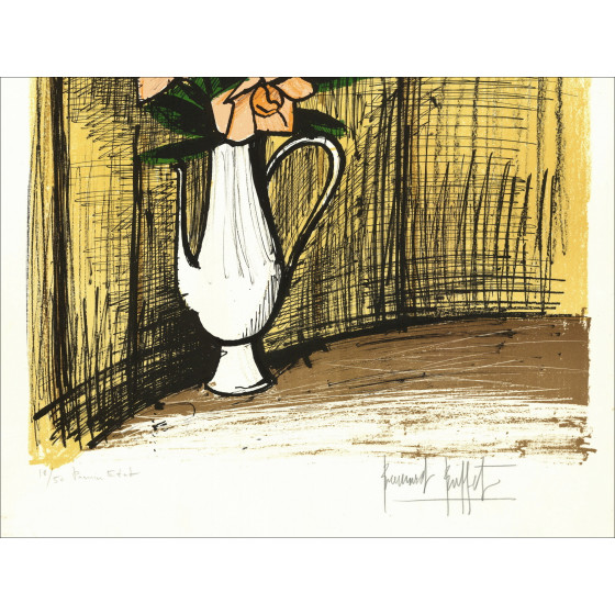 Bernard Buffet, Les Camélias 1980, originele lithografie