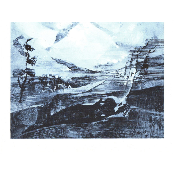 Jean T. Jacus - de bergen (1971), litho