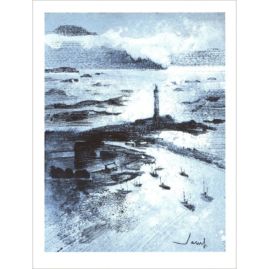 Jean T. Jacus - Le Phare (1971), lithography