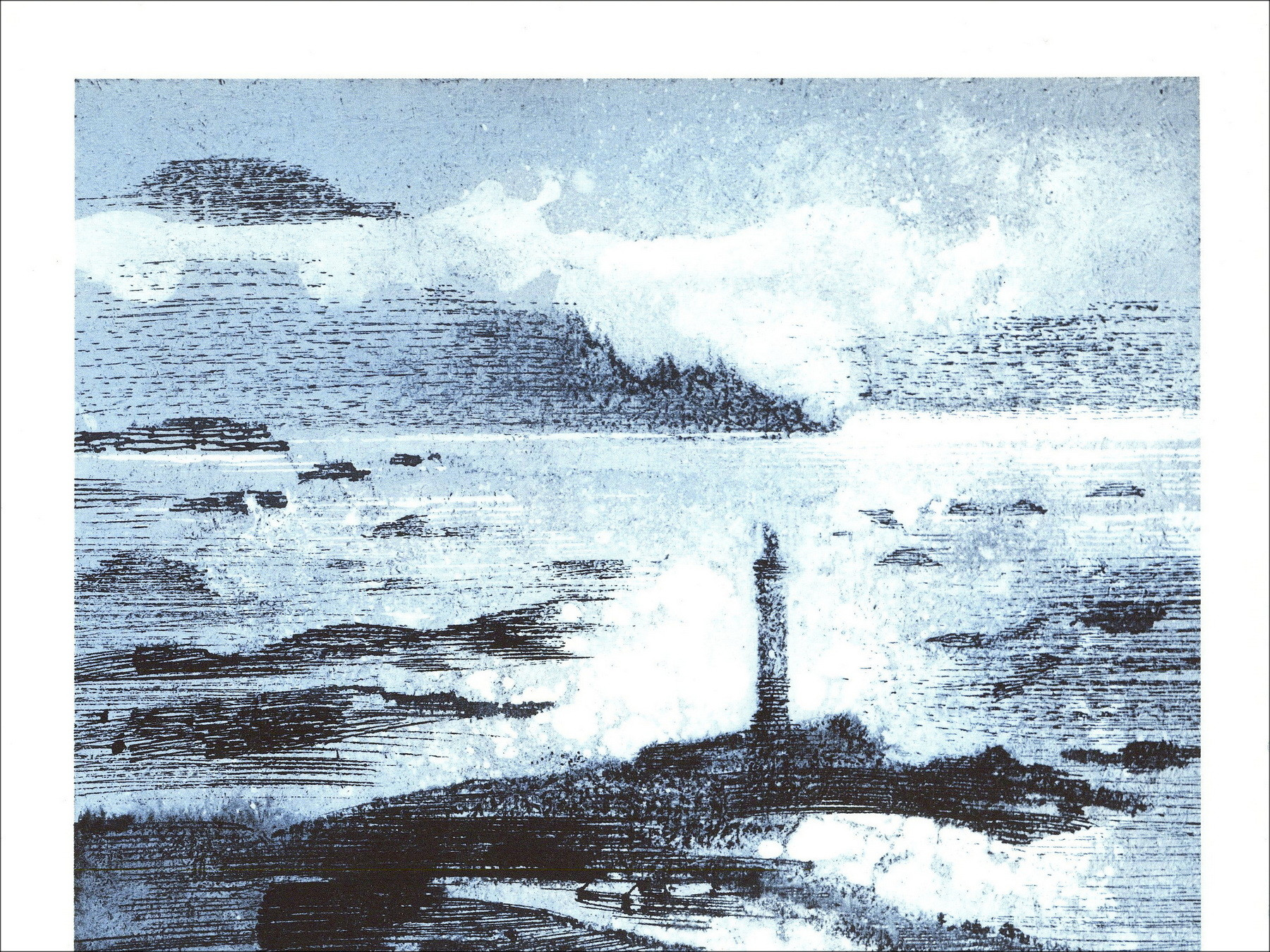 Jean T. Jacus – Le Phare (1971), lithographie