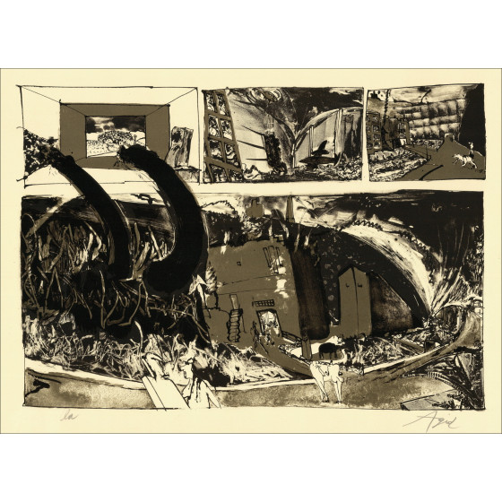 Olivier Agid, Composition, lithographie originale signée