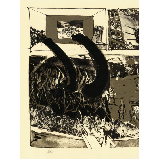 Olivier Agid, Komposition, signierte Original-Lithografie