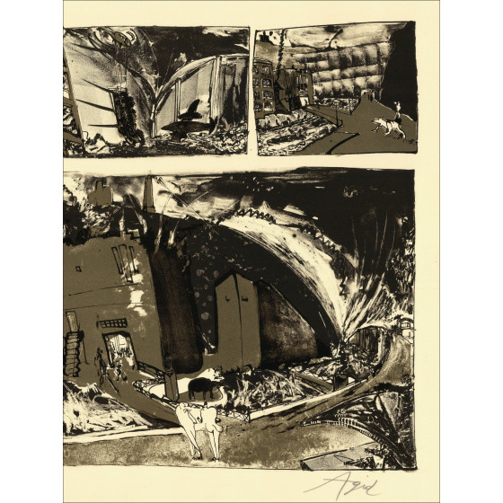 Olivier Agid, Composition, lithographie originale signée