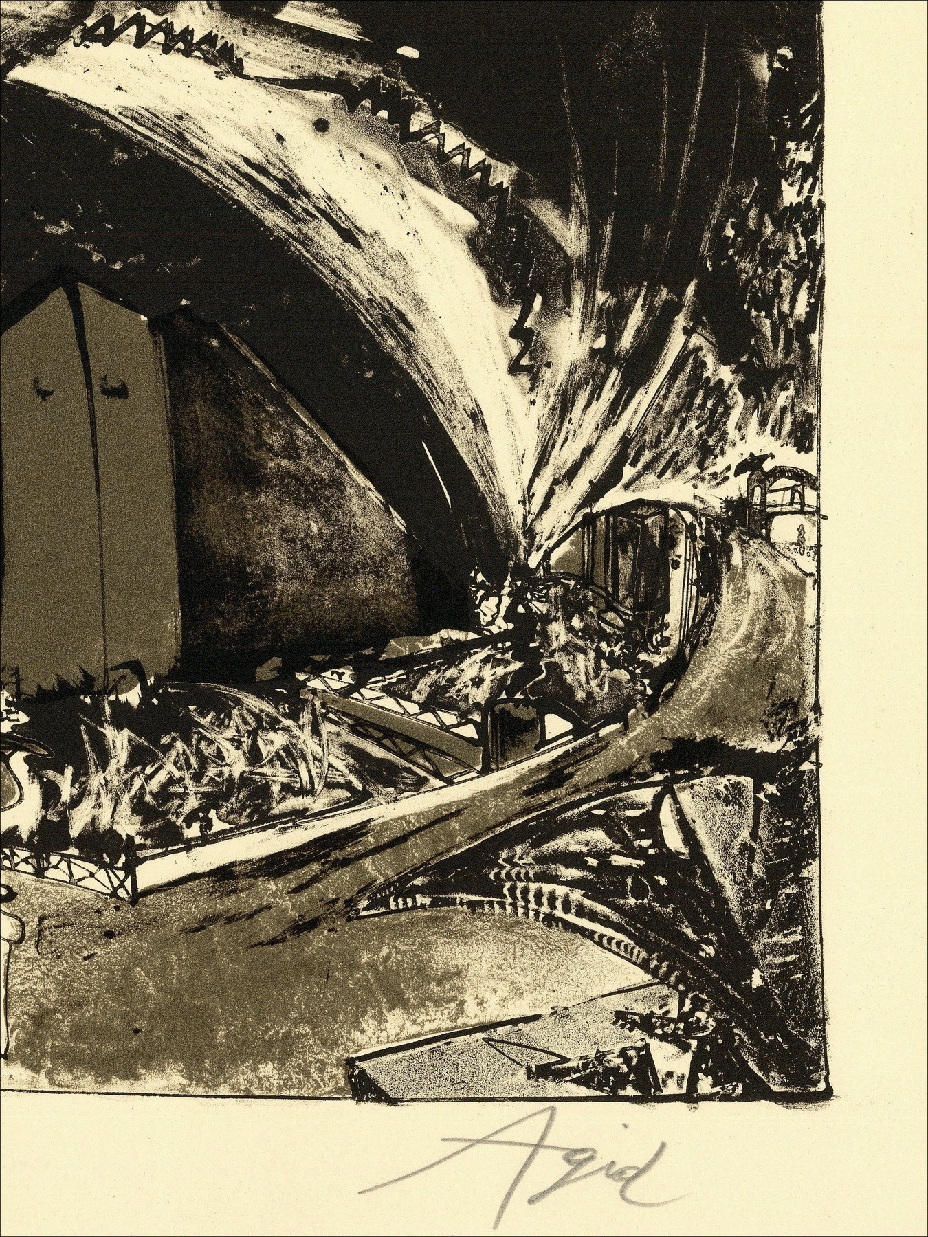 Olivier Agid, Composition, lithographie originale signée